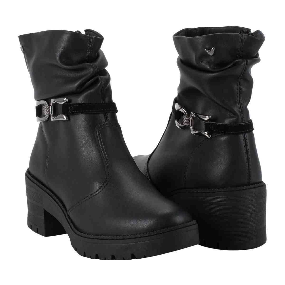 Bota Feminina Cano Médio Mississipi Preta Preto 5