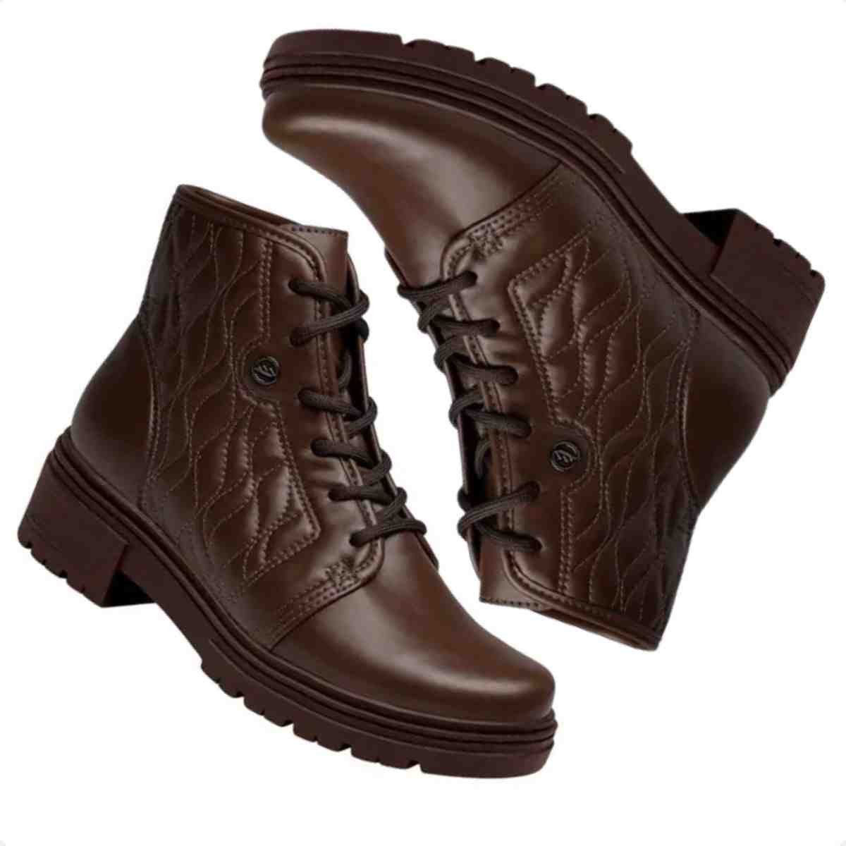 Bota Feminina Coturno Dakota Café Marrom 4