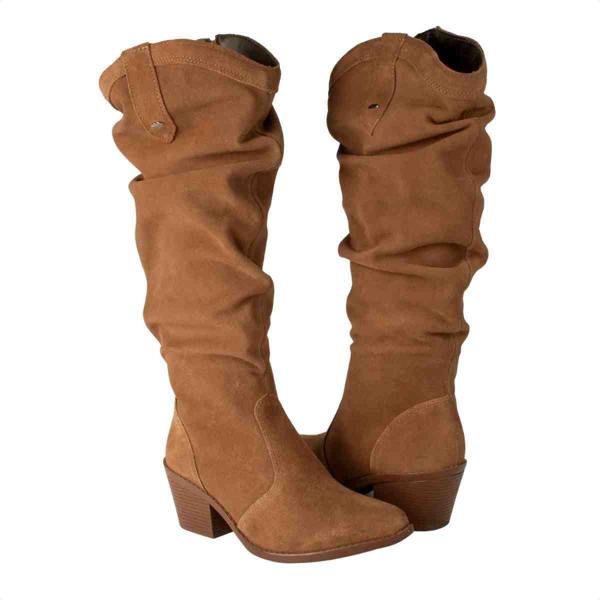 Bota Feminina Cano Alto Dakota Castanho Marrom 3