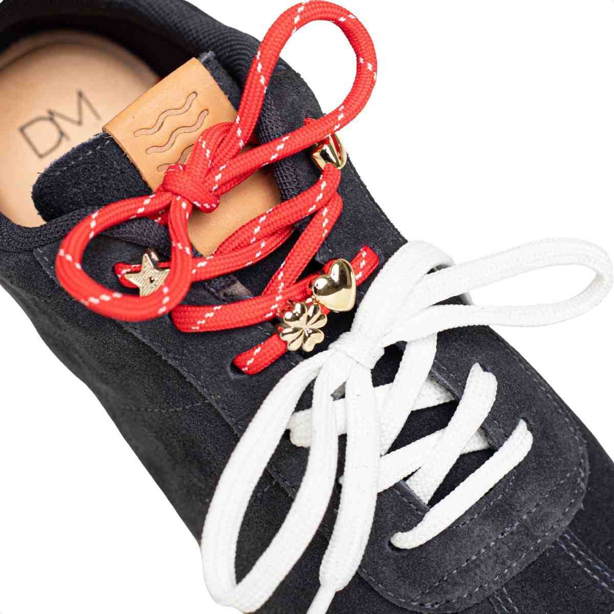 Tênis Feminino Casual Dm Chueteira Em Couro Suede Marinho Azul Marinho 3