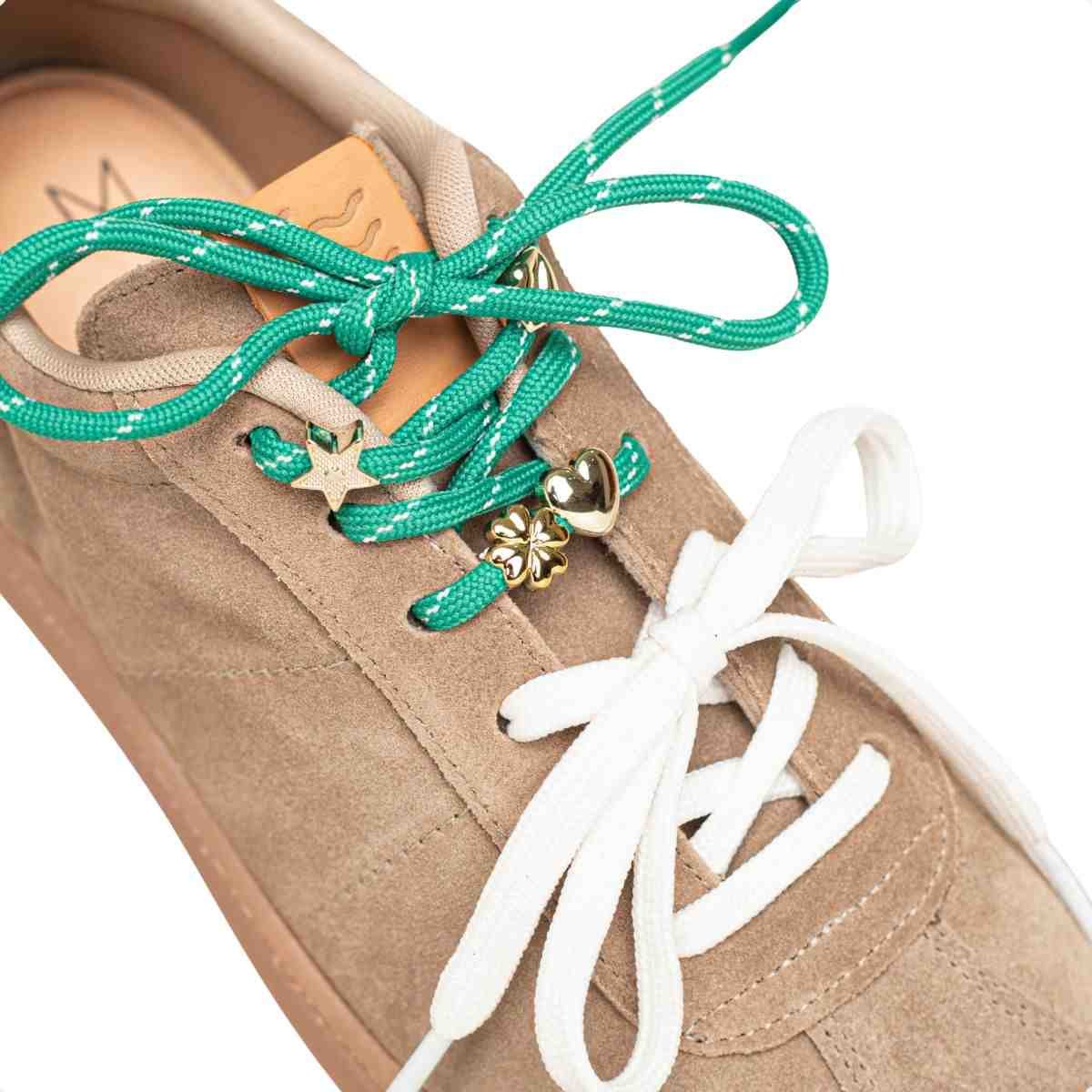 Tênis Feminino Casual Dm Chuteira Em Couro Suede Taupe Marrom 3