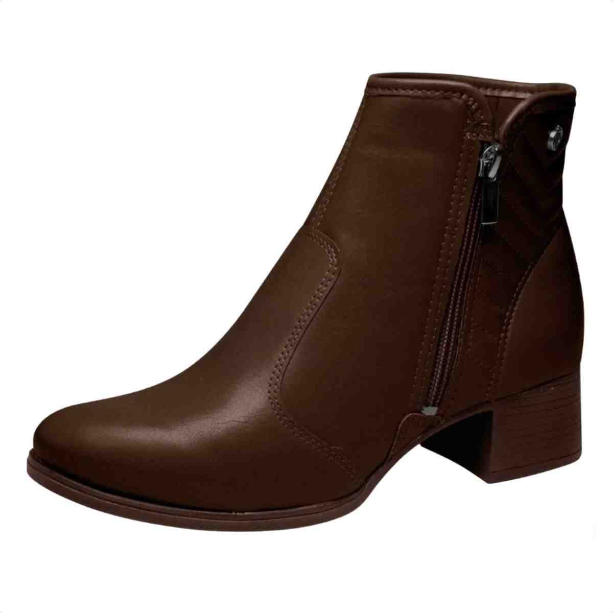 Bota Feminina Cano Baixo Dakota Café Marrom 3