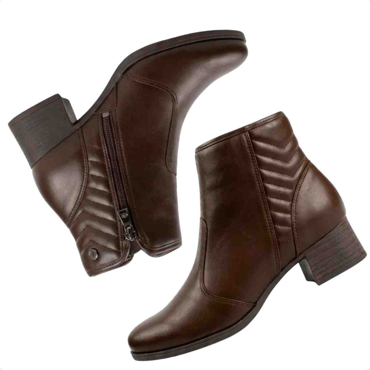 Bota Feminina Cano Baixo Dakota Café Marrom 4