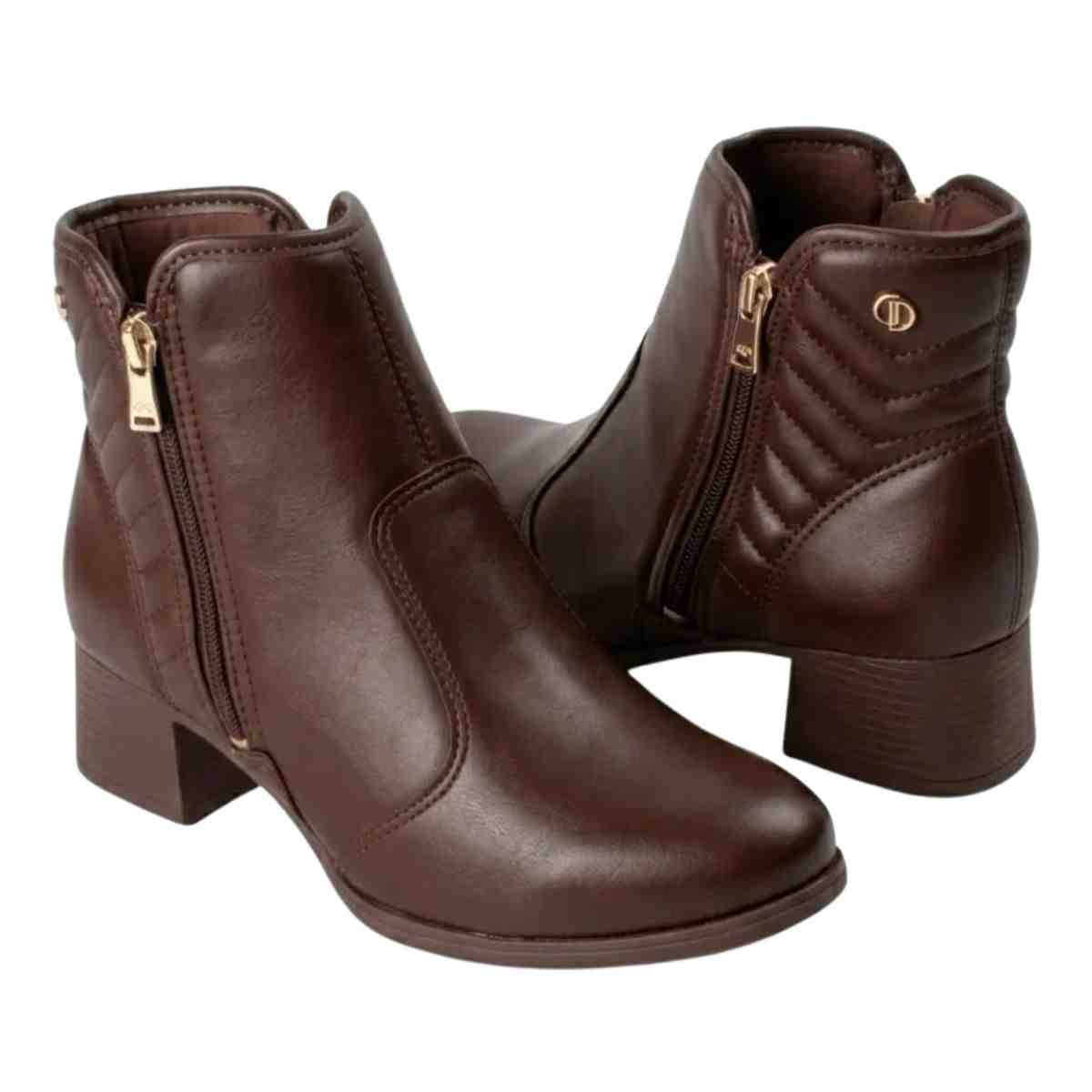 Bota Feminina Cano Baixo Dakota Café Marrom 6