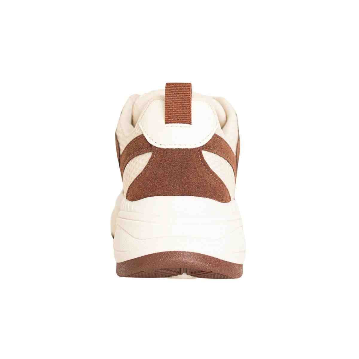 Tênis Feminino Casual Chunky Dm Bege E Marrom Off White/Marrom 4