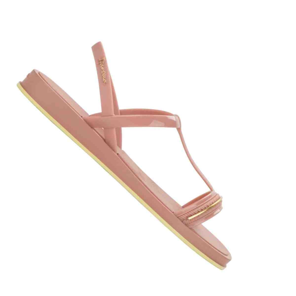 Sandália Feminina Rasteira Ipanema Glow Rosa Dourado Rosa 5