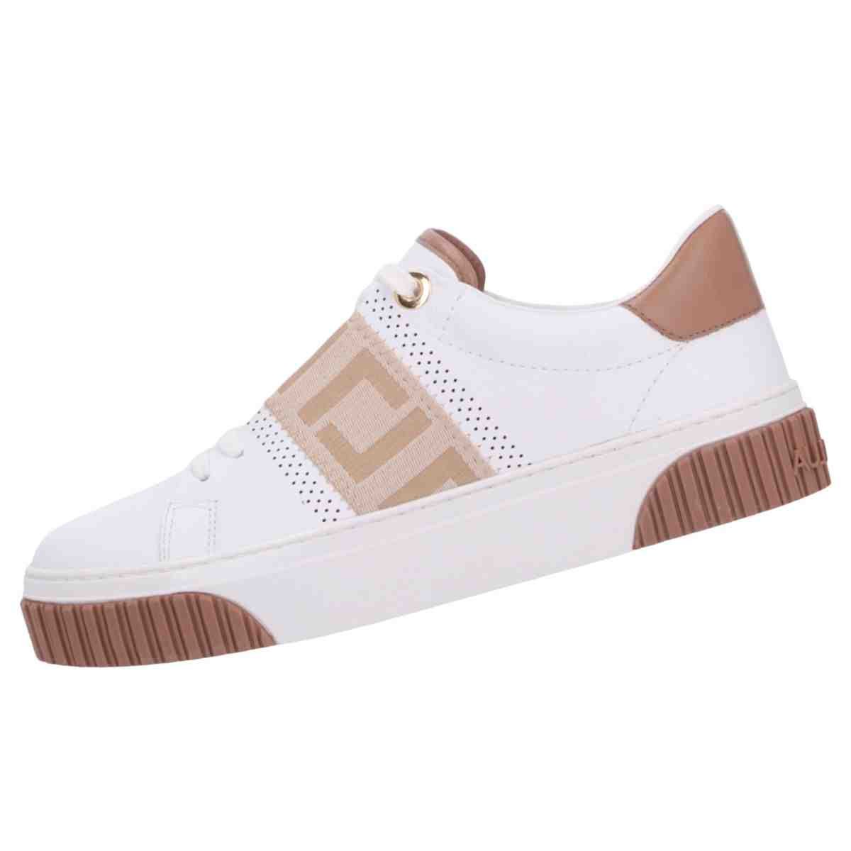 Tênis Casual Feminino Luz Da Lua Branco Caramelo Branco 5