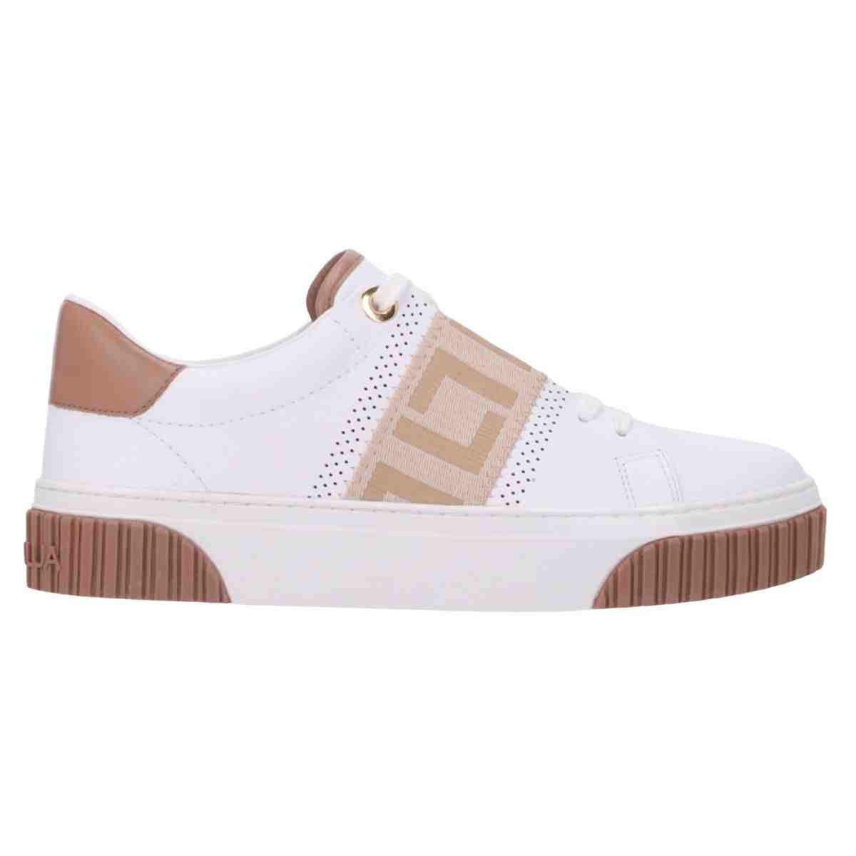 Tênis Casual Feminino Luz Da Lua  Branco Caramelo