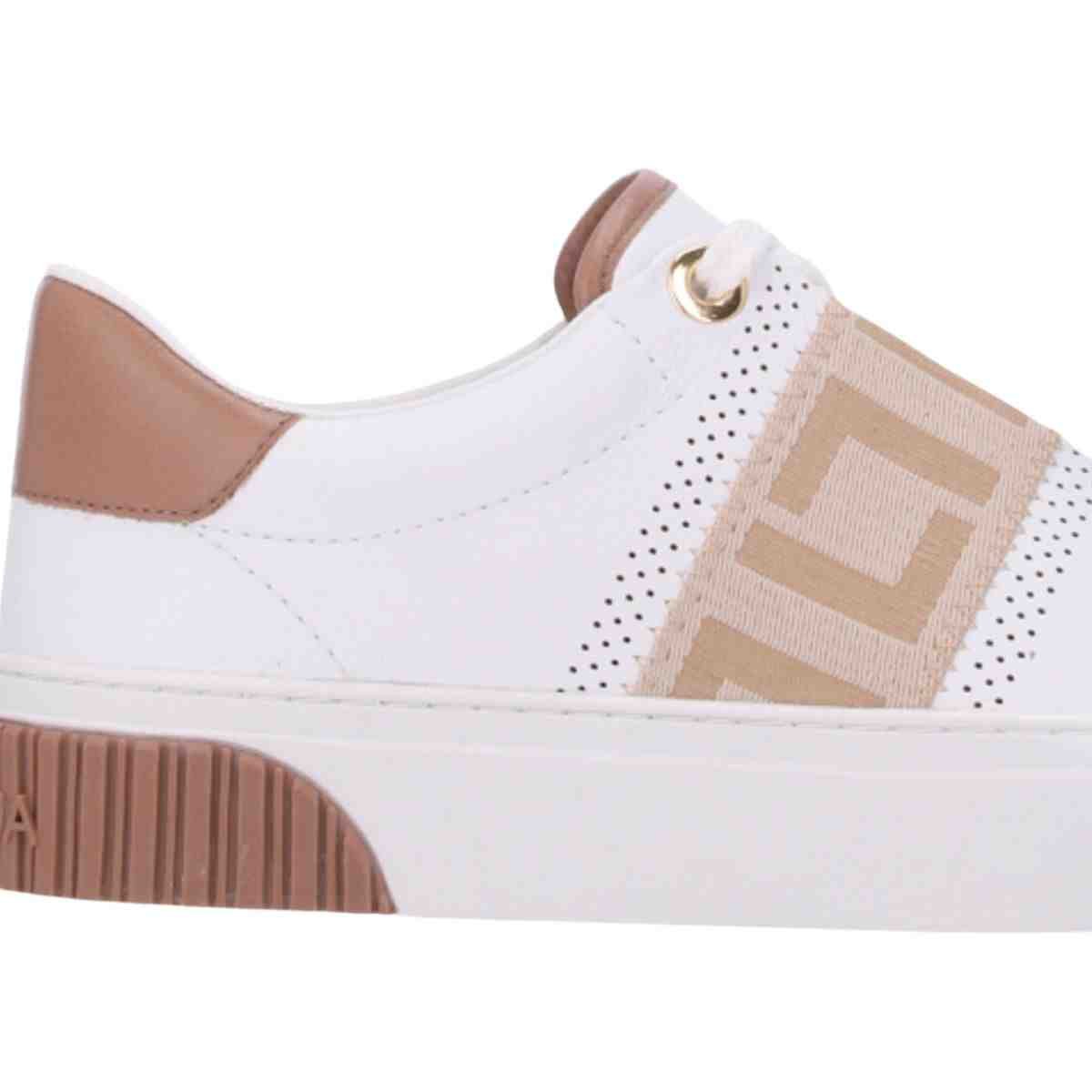 Tênis Casual Feminino Luz Da Lua  Branco Caramelo Branco 7