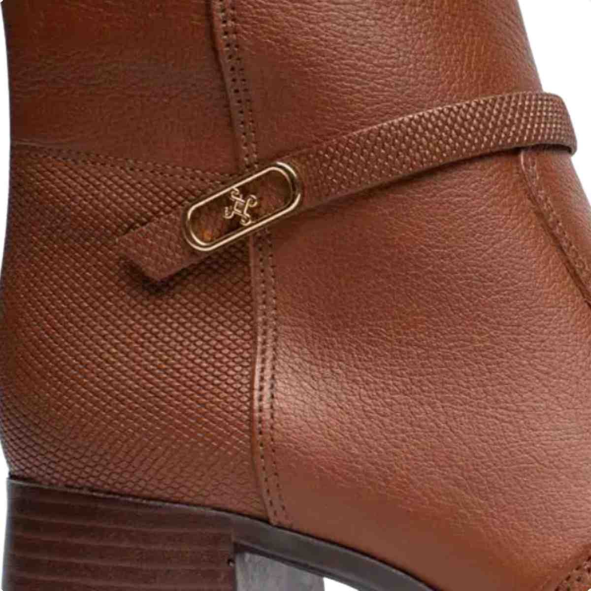 Bota Feminina Cano Médio Pegada Pinhão Marrom 3