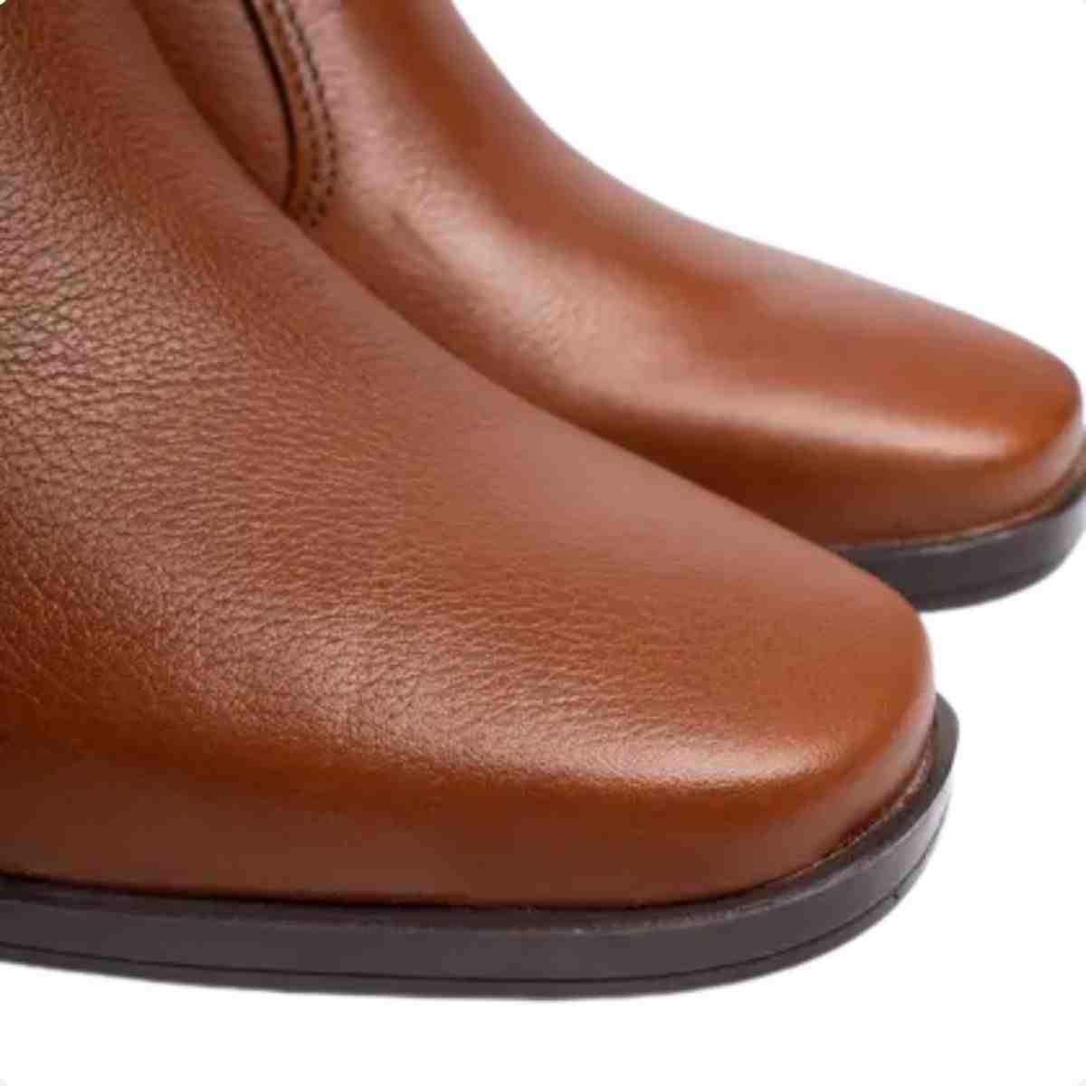 Bota Feminina Cano Médio Pegada Pinhão Marrom 4