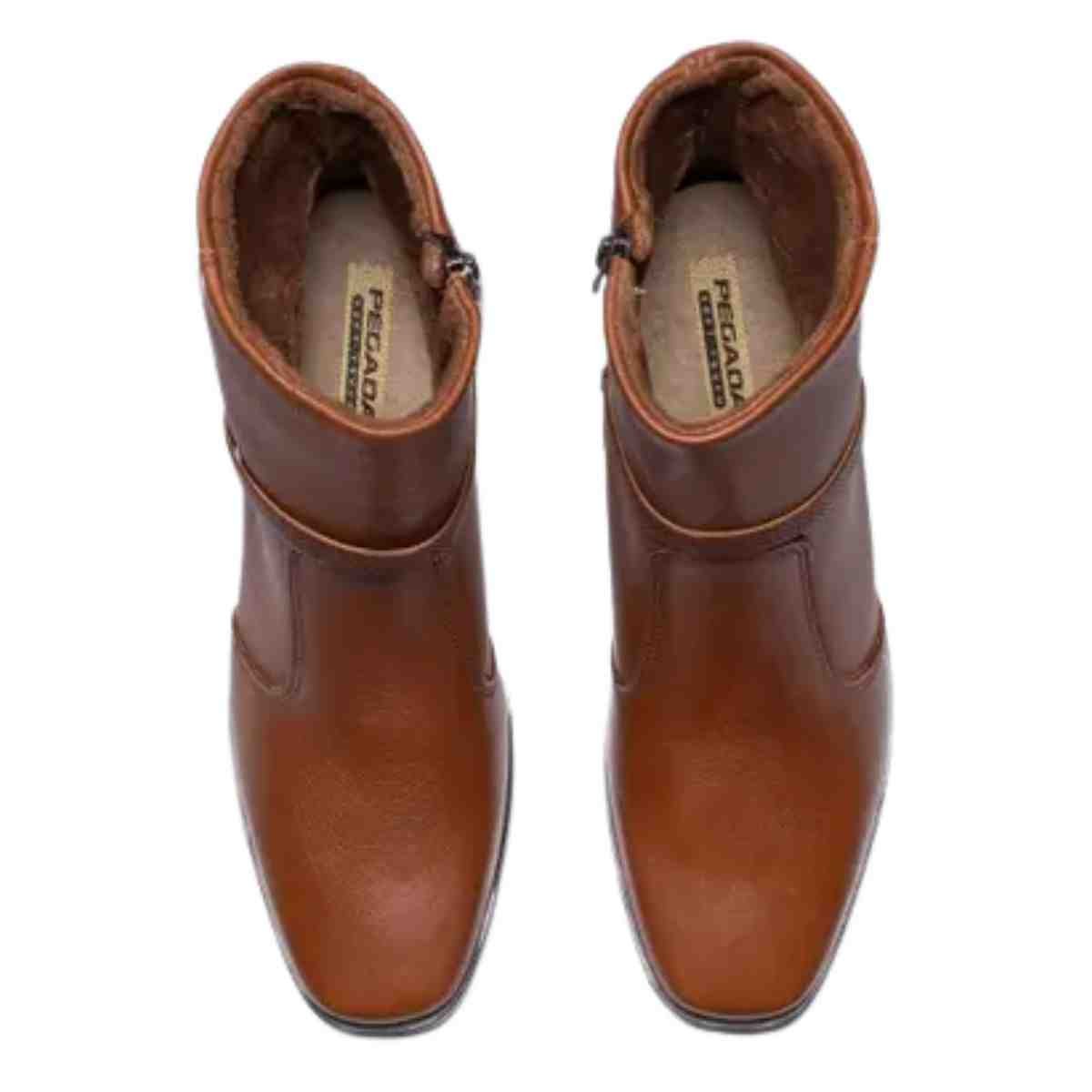 Bota Feminina Cano Médio Pegada Pinhão Marrom 5