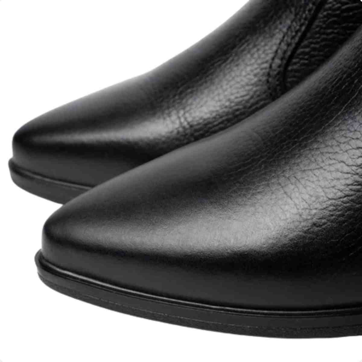 Bota Feminina Cano Baixo Pegada Preta Preto 4