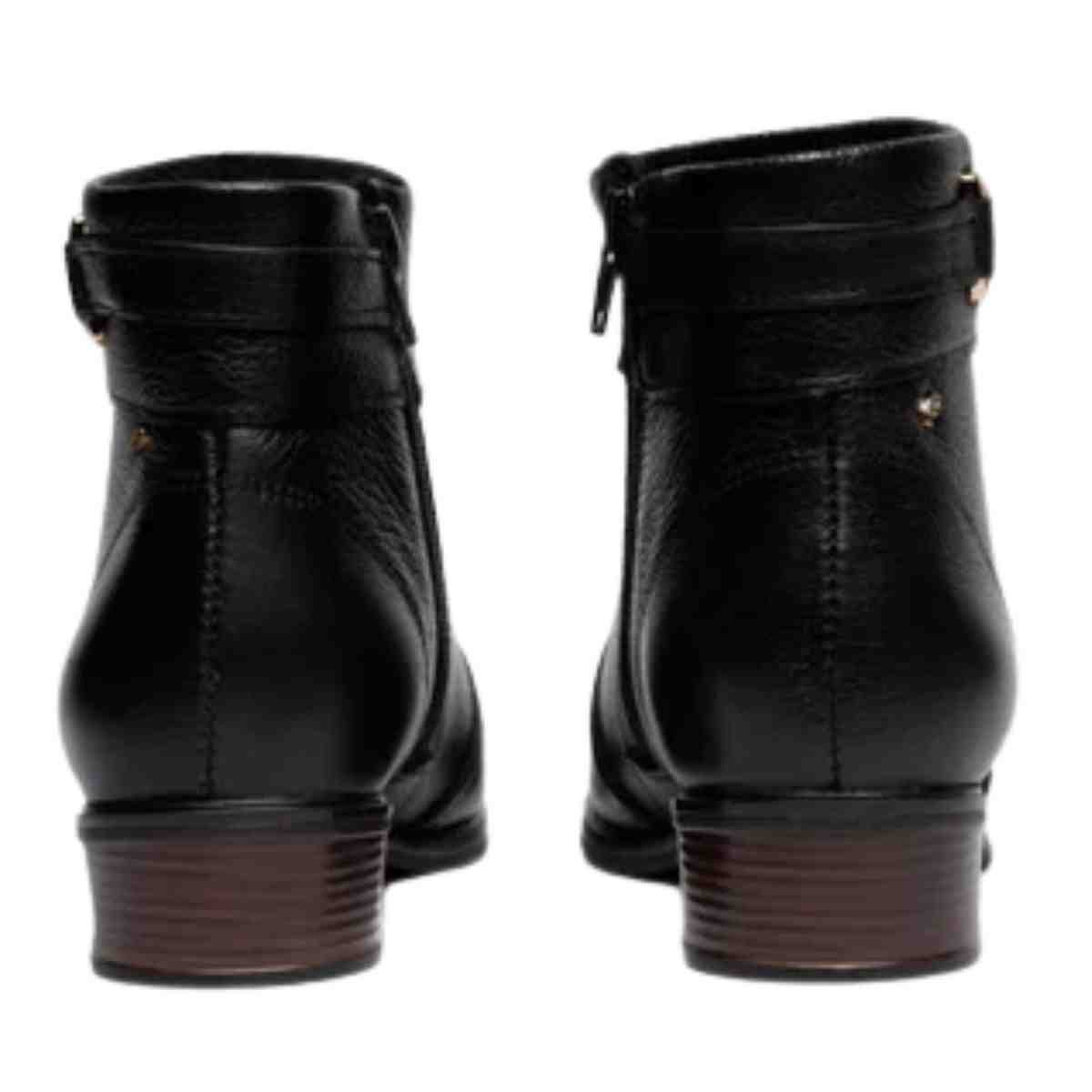 Bota Feminina Cano Baixo Pegada Preta Preto 6