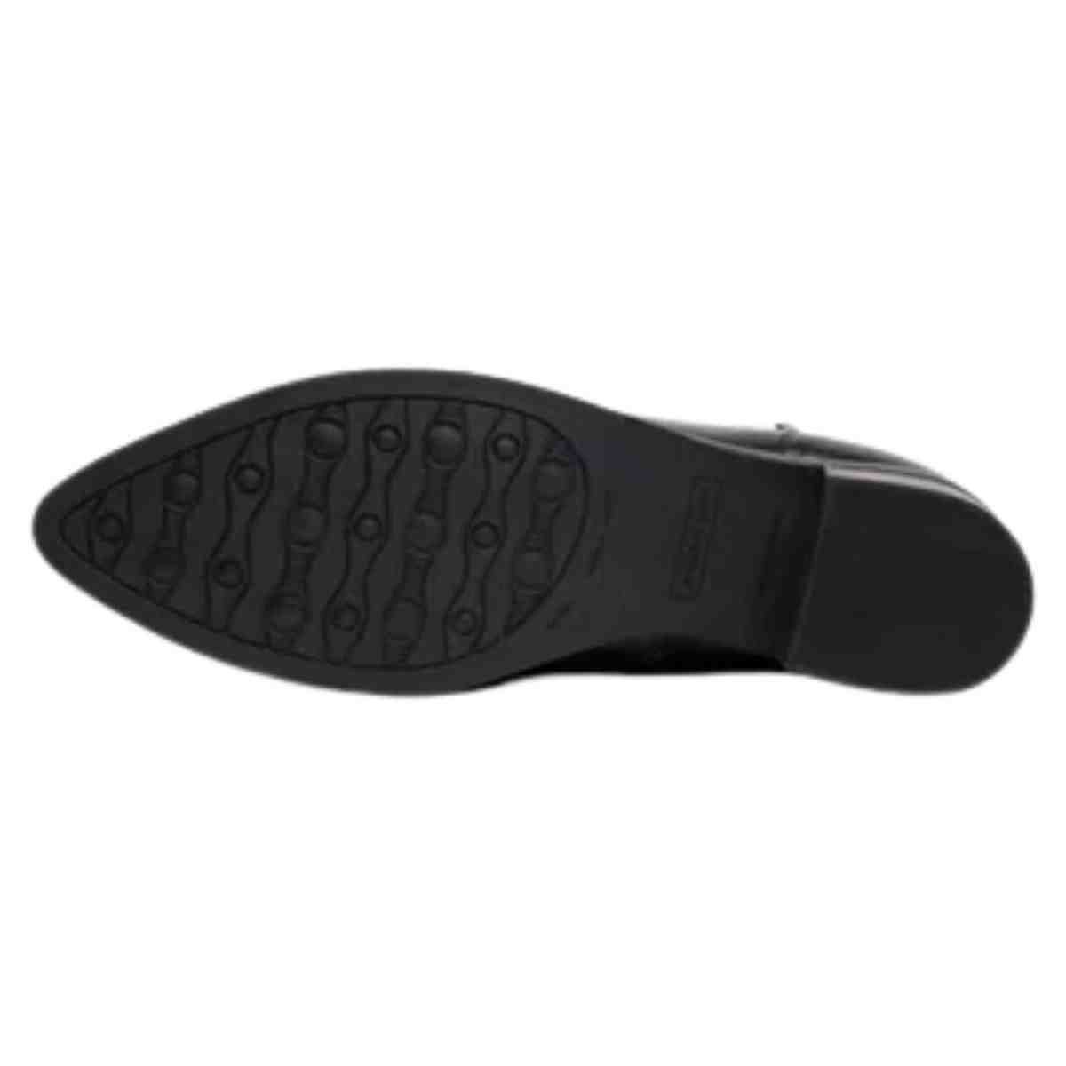 Bota Feminina Cano Baixo Pegada Preta Preto 7