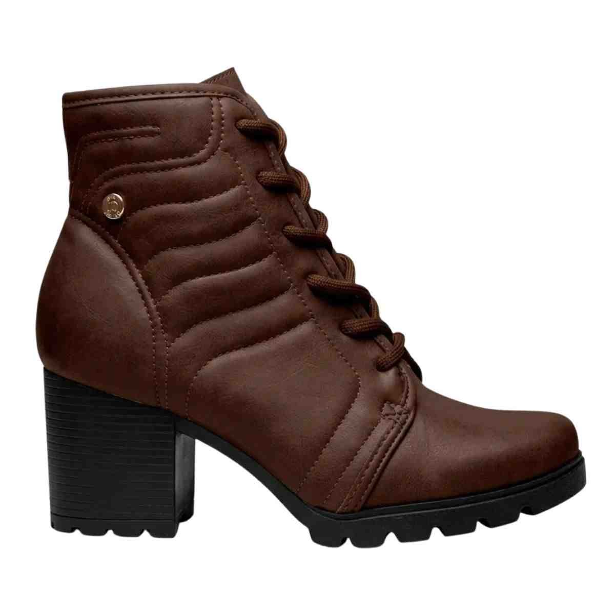 Bota Feminina Coturno Cano Médio Dakota Café