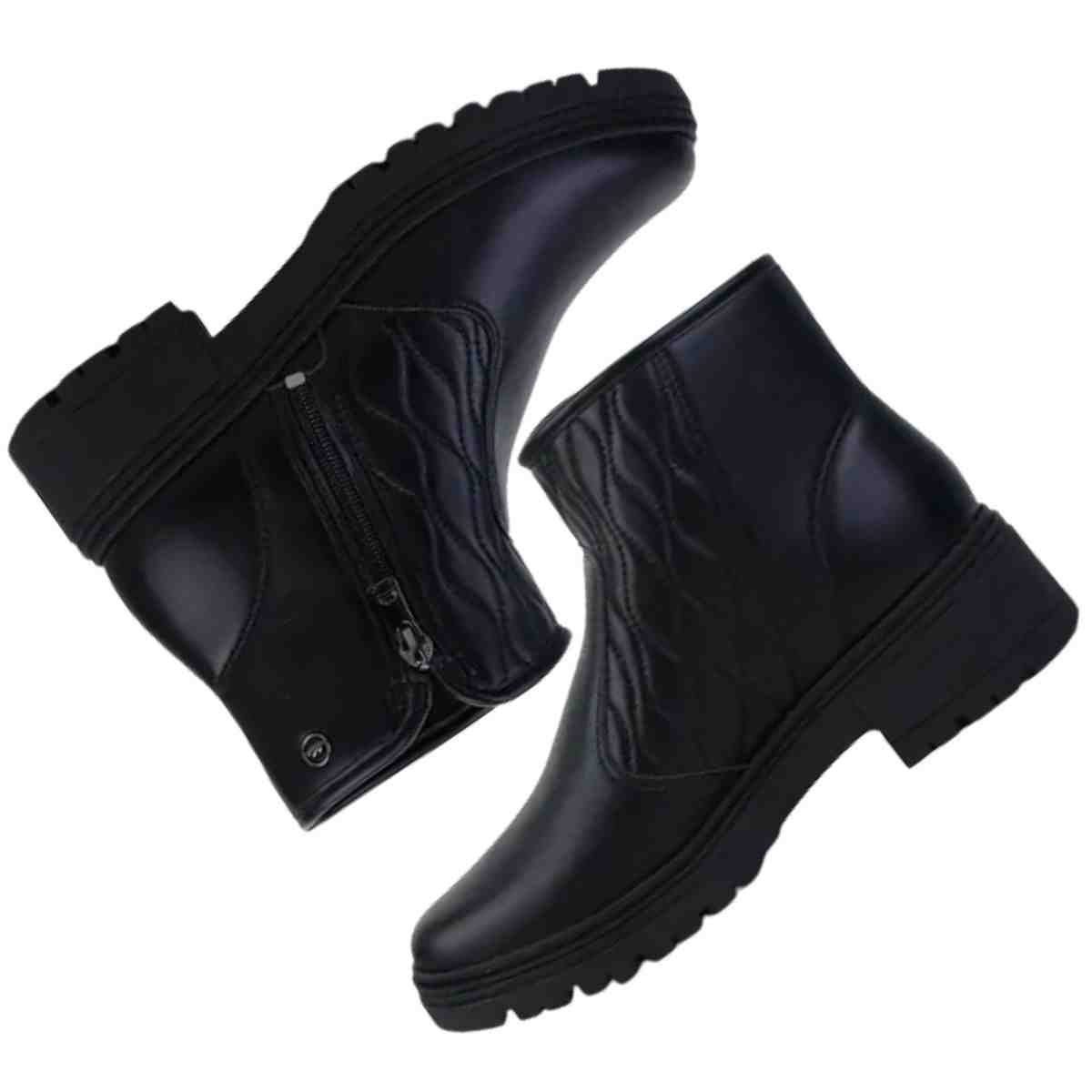 Bota Feminina Coturno Dakota Preta Preto 6