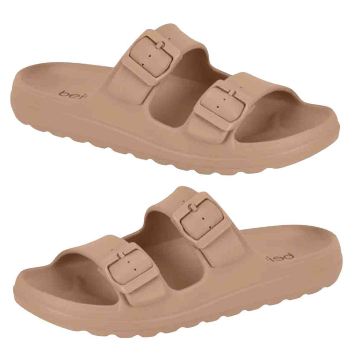 Chinelo Feminino Gaspea/Slide Beira Rio Nude Bege 3