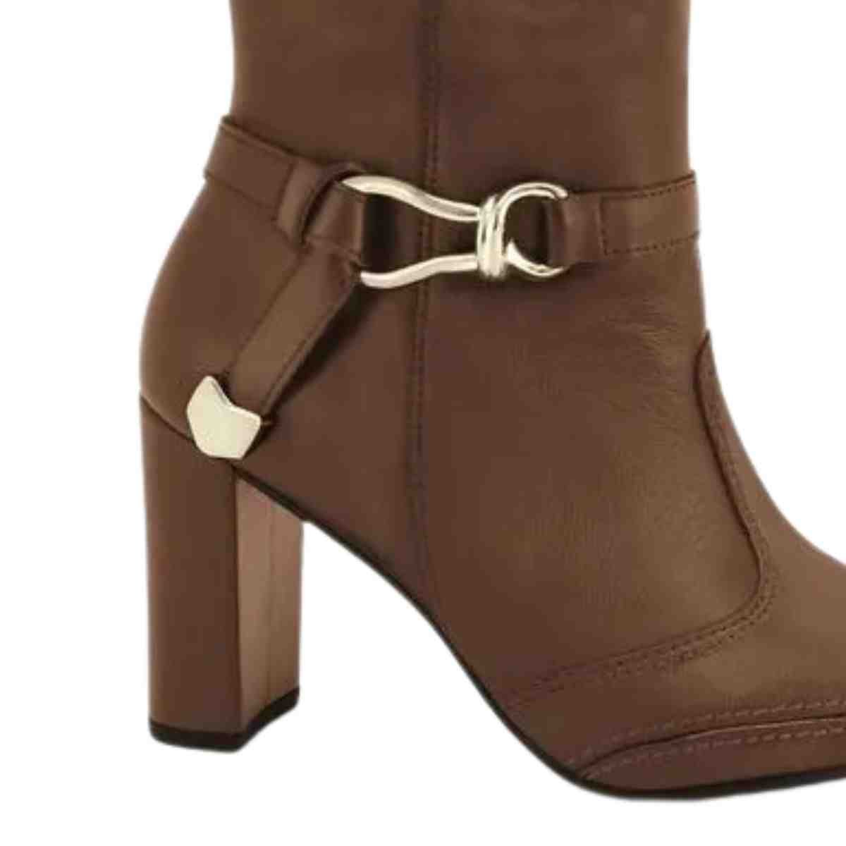 Bota Feminina Cano Alto Ramarim Marrom Marrom 5