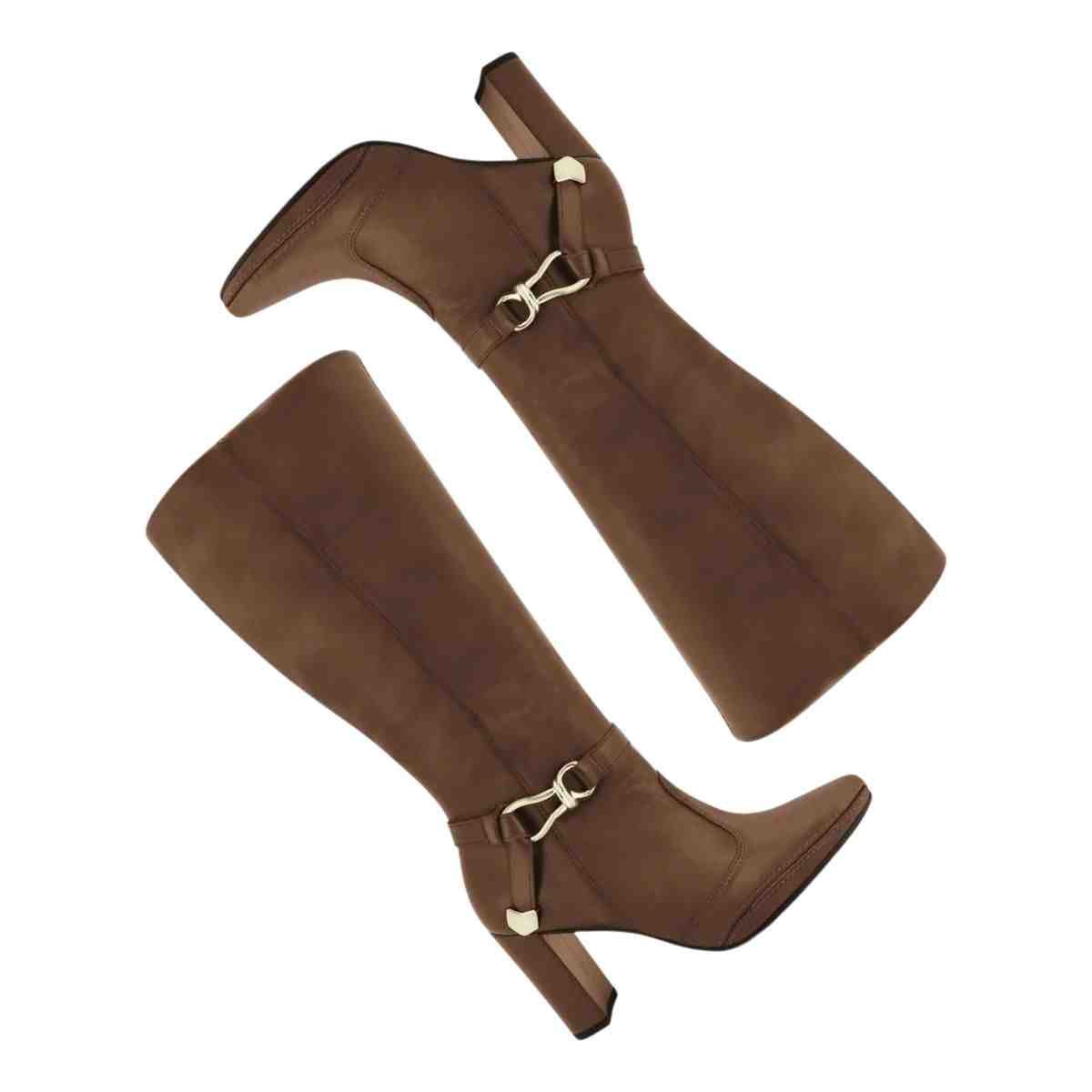 Bota Feminina Cano Alto Ramarim Marrom Marrom 6