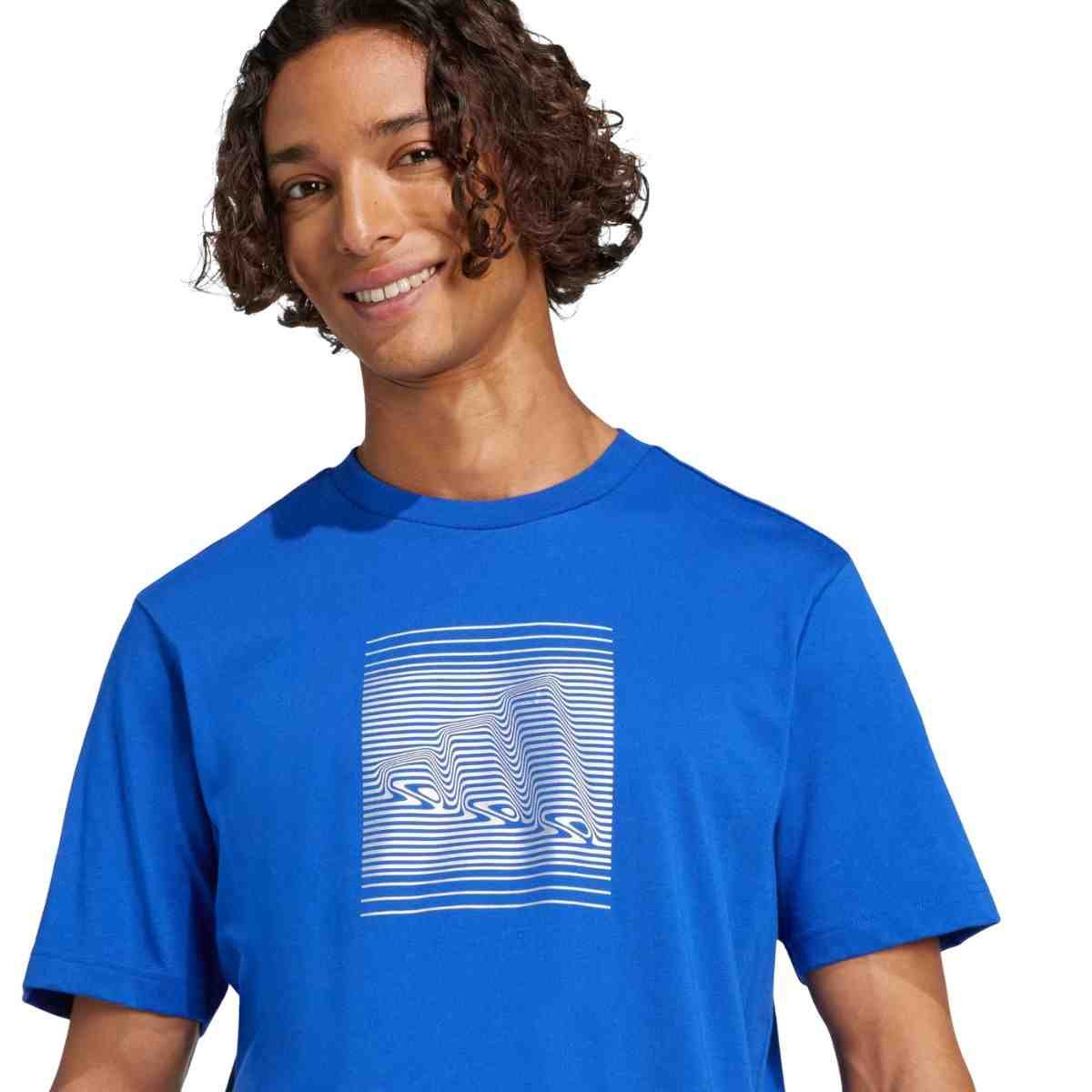 Camiseta Masculina Adidas Grafica Masculina Azul Azul 2
