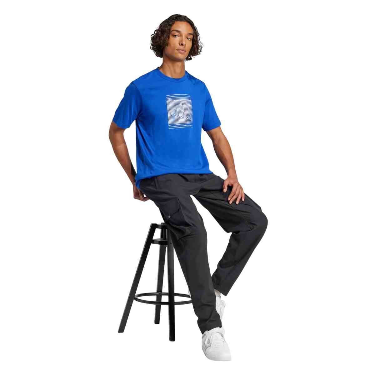 Camiseta Masculina Adidas Grafica Masculina Azul Azul 5