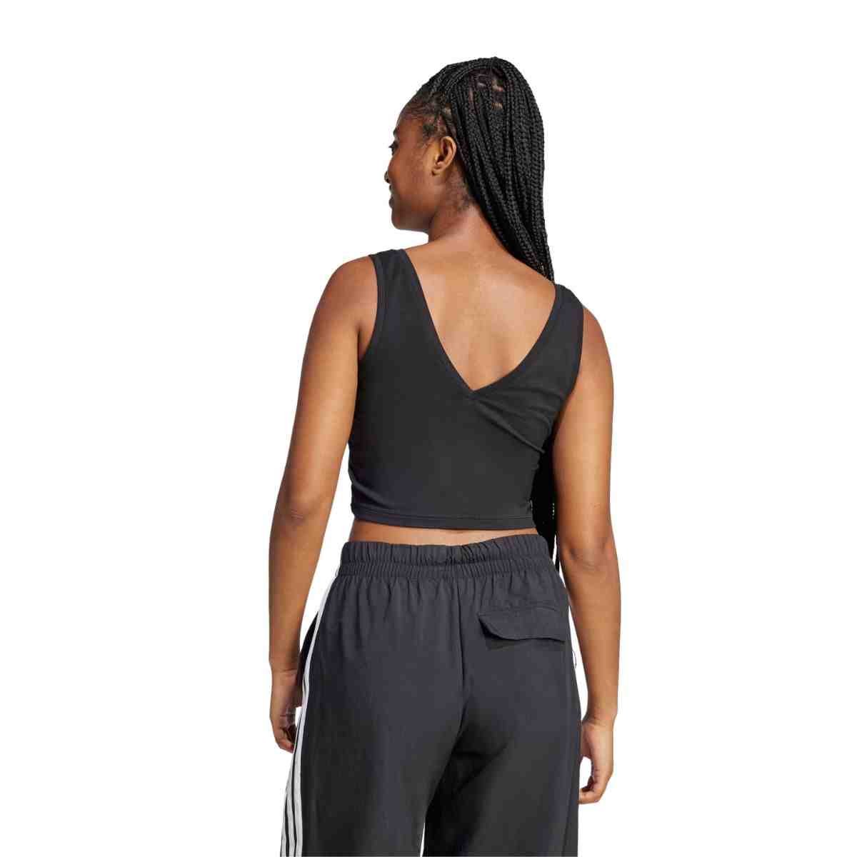 Camiseta Feminina Adidas Regata Feminina Essentials Lifestyle Pequena Preto 4