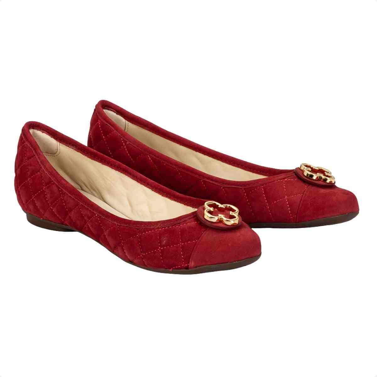 Sapatilha Feminina Bico Redondo Capodarte Vermelho Vermelho 2