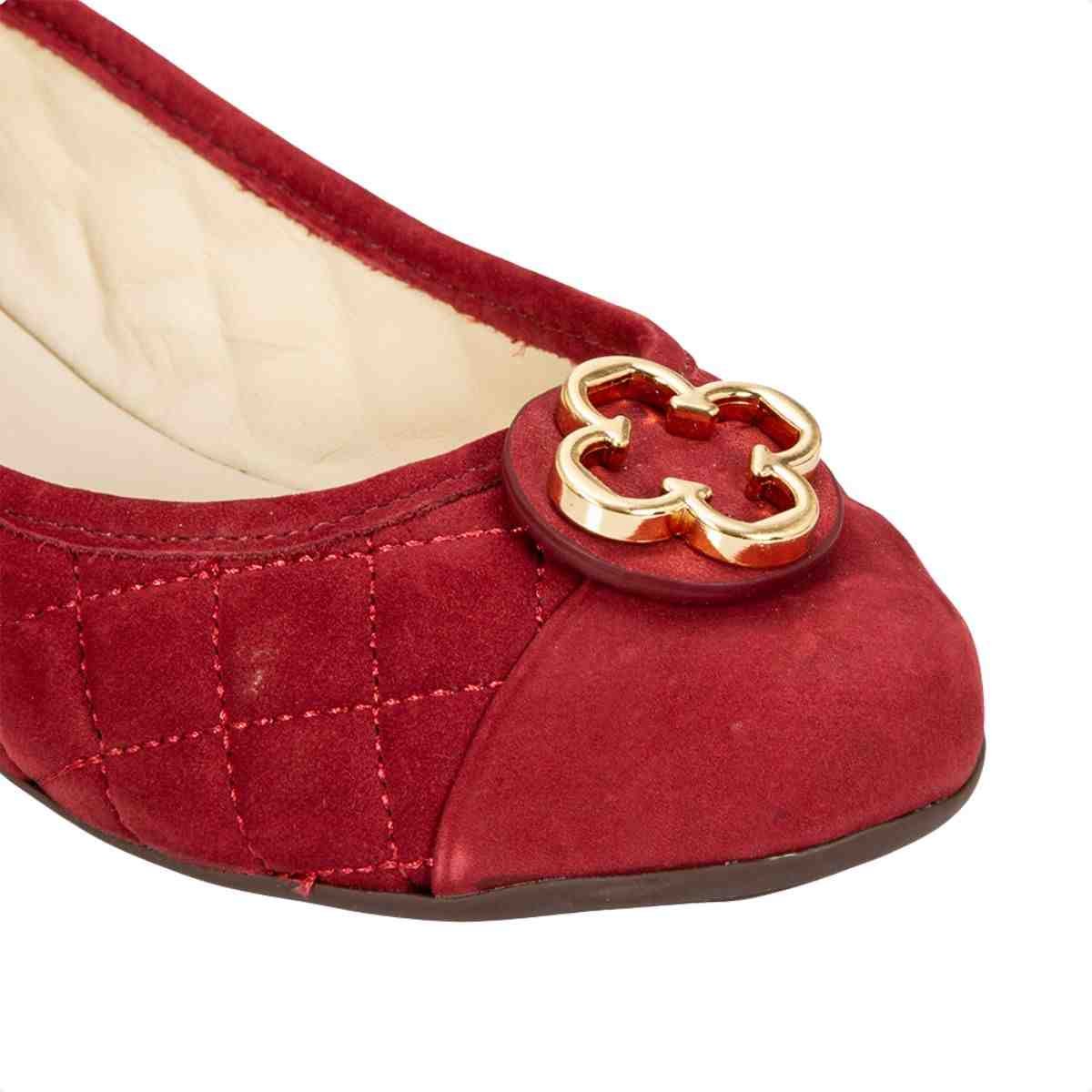 Sapatilha Feminina Bico Redondo Capodarte Vermelho Vermelho 3