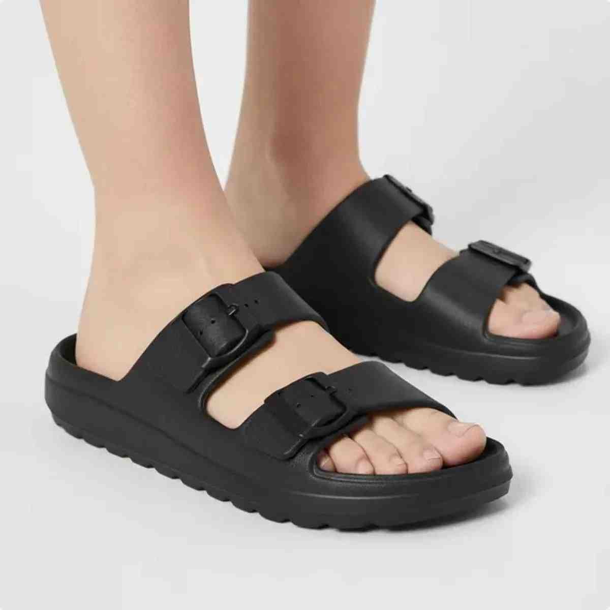 Chinelo Feminino Gaspea Slide Beira Rio Preto Preto 2