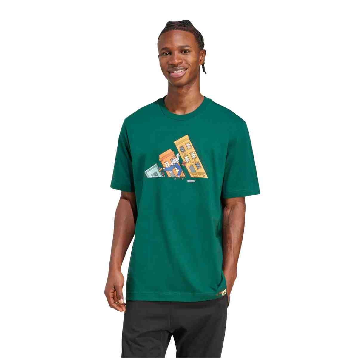 Camiseta Masculina Adidas Doodle Hunt Skate Verde