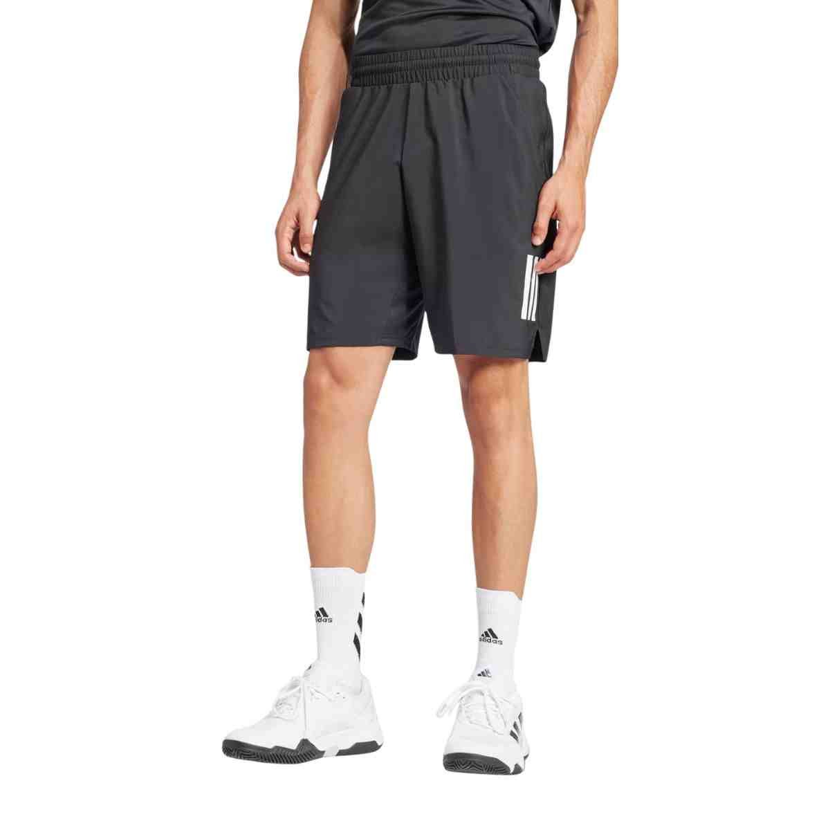 Short Masculino Curto Adidas Shorts Club 3 Listras Preto