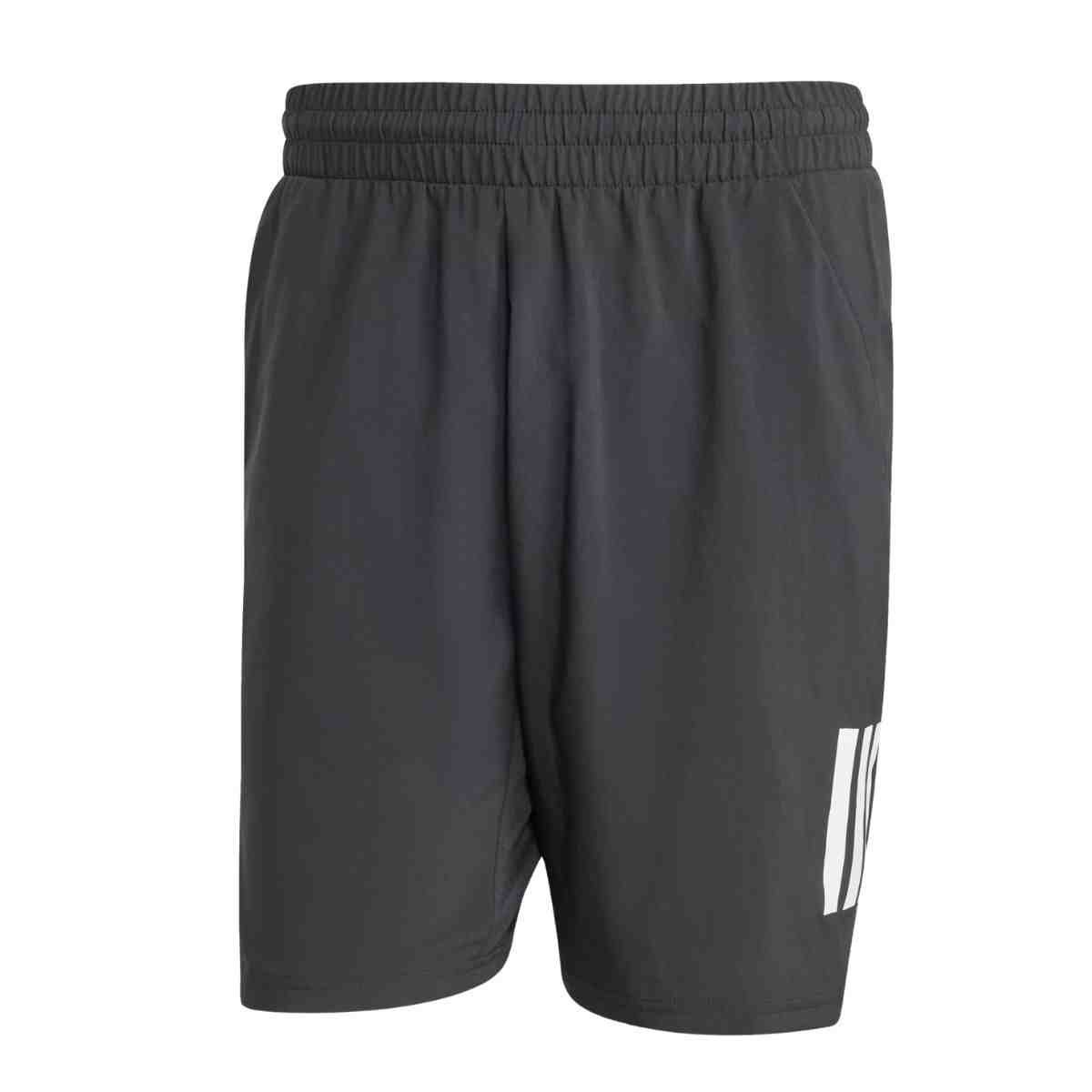 Short Masculino Curto Adidas Shorts Club 3 Listras Preto Preto 5