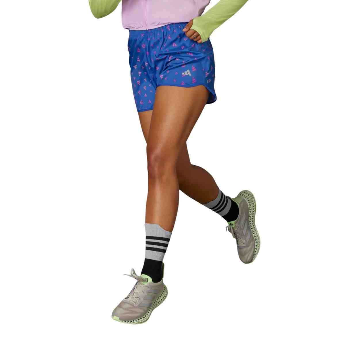 Shorts Feminino Curto Adidas Run It Aeroready Azul