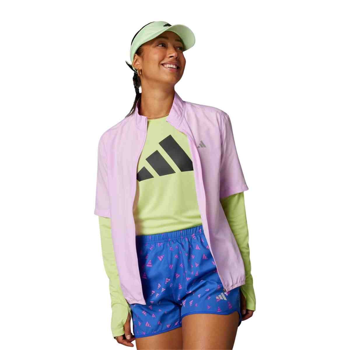 Shorts Feminino Curto Adidas Run It Aeroready Azul Azul 3