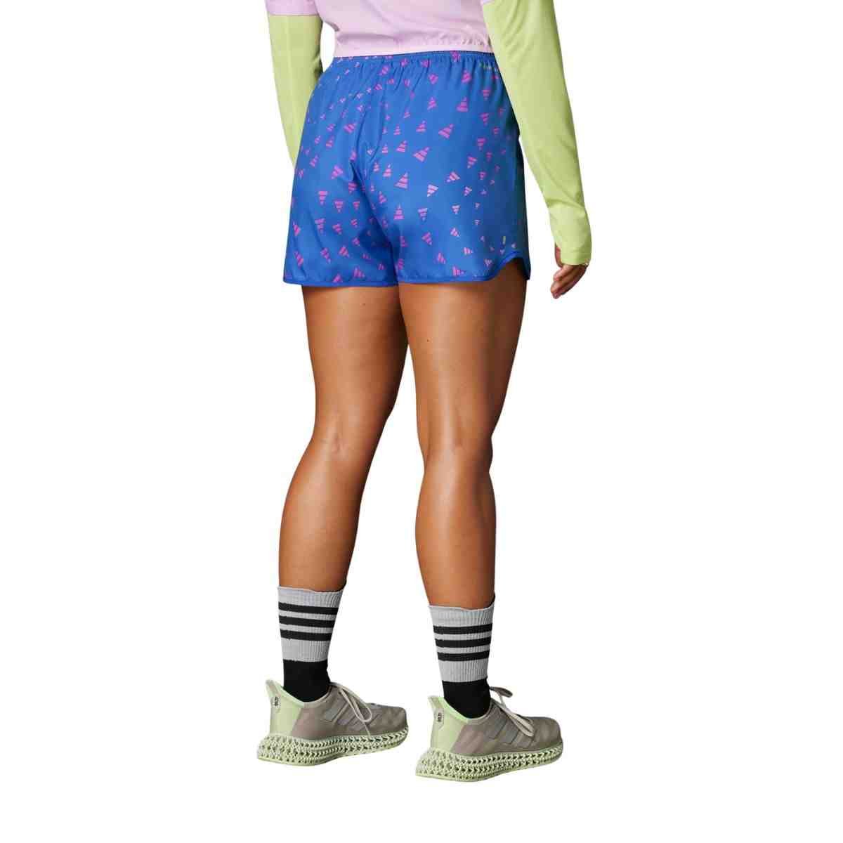 Shorts Feminino Curto Adidas Run It Aeroready Azul Azul 4