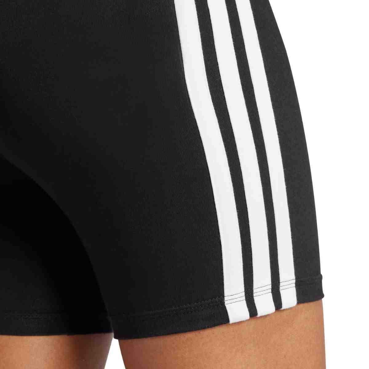 Shorts Feminino Curto Adidas Biker Cós Alto Essentials Preto Preto 3