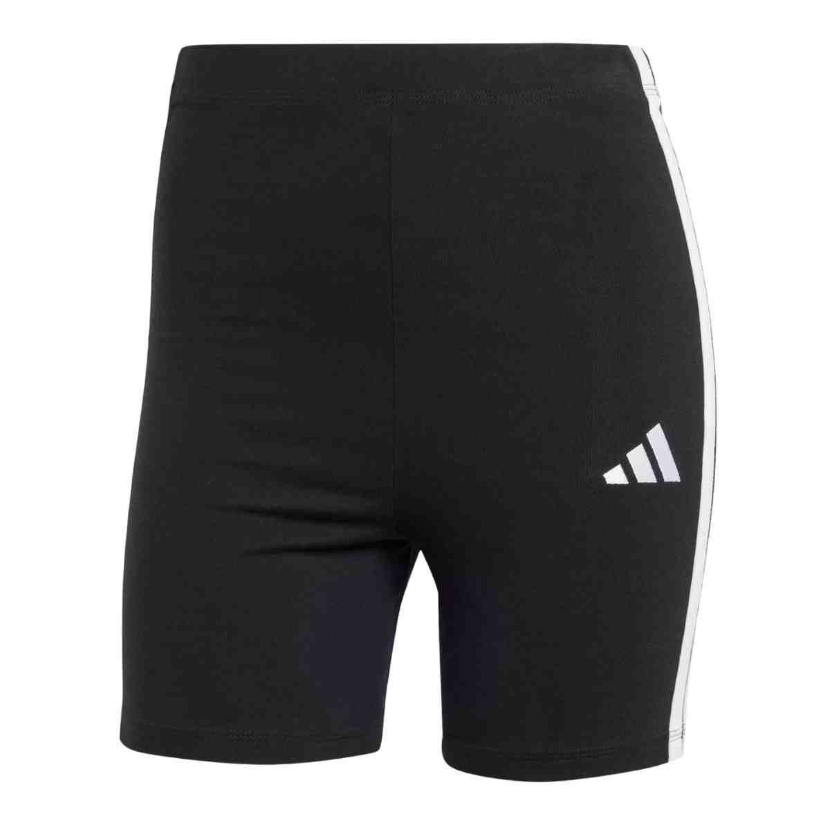 Shorts Feminino Curto Adidas Biker Cós Alto Essentials Preto Preto 5