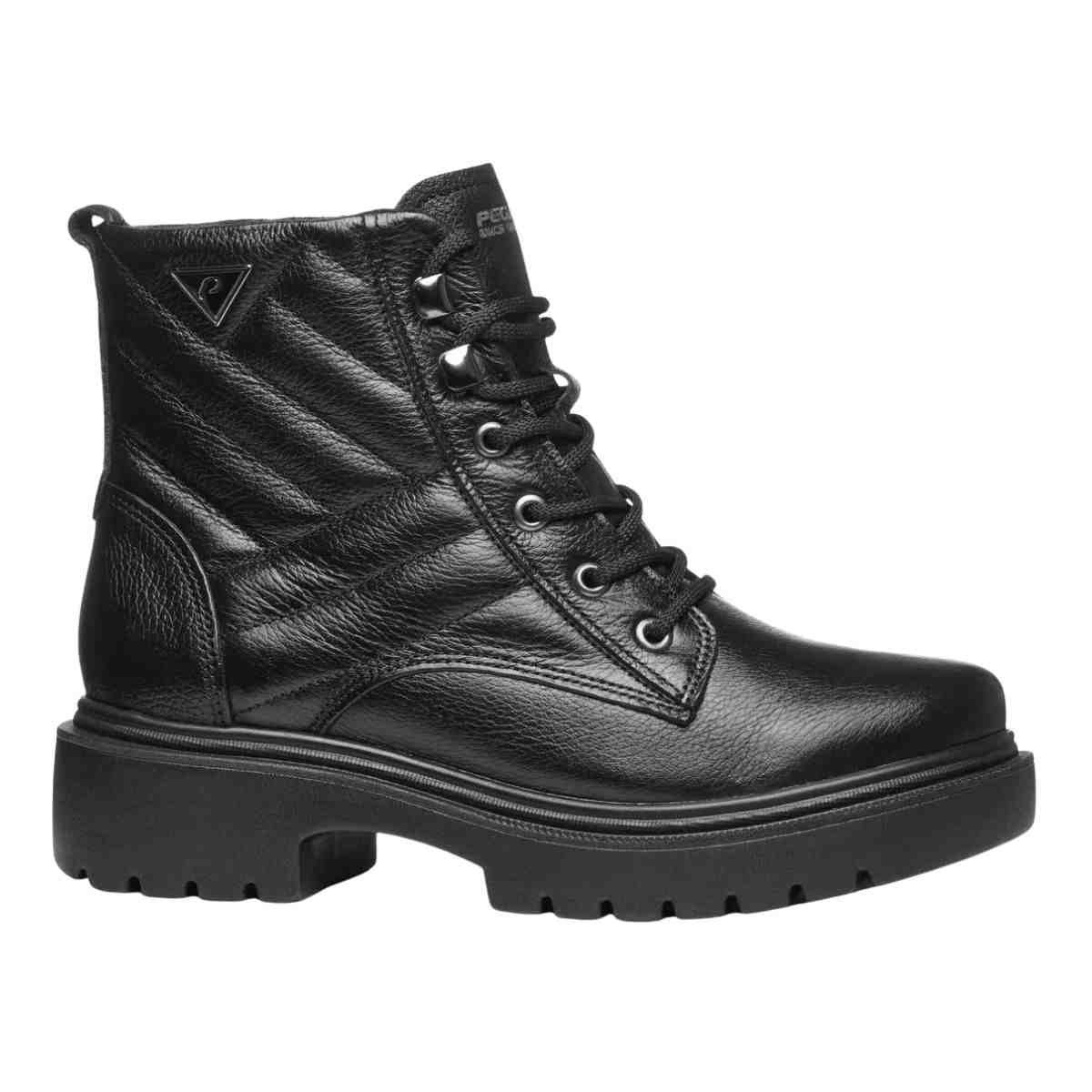 Bota Feminina Coturno Pegada  Preto