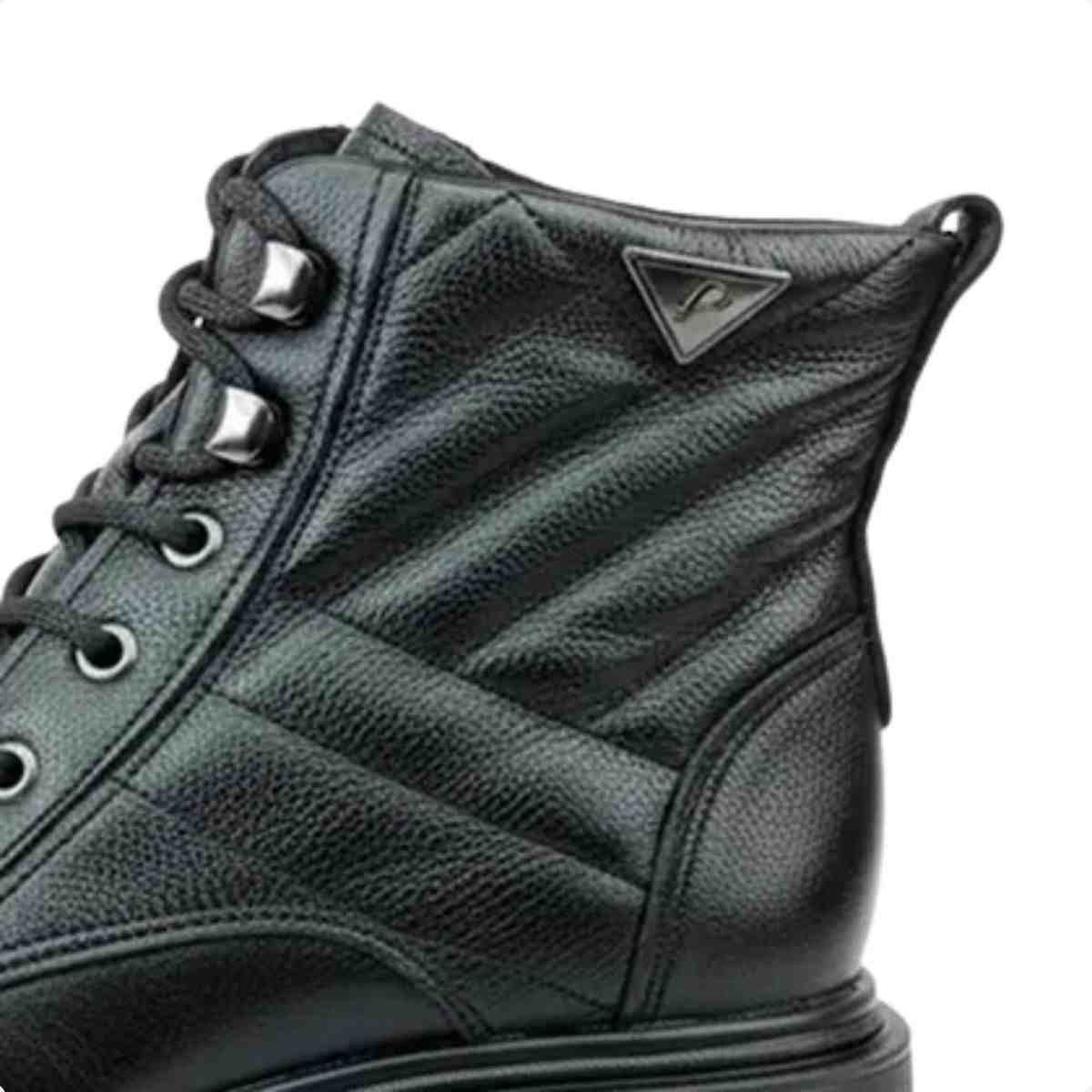 Bota Feminina Coturno Pegada  Preto Preto 2