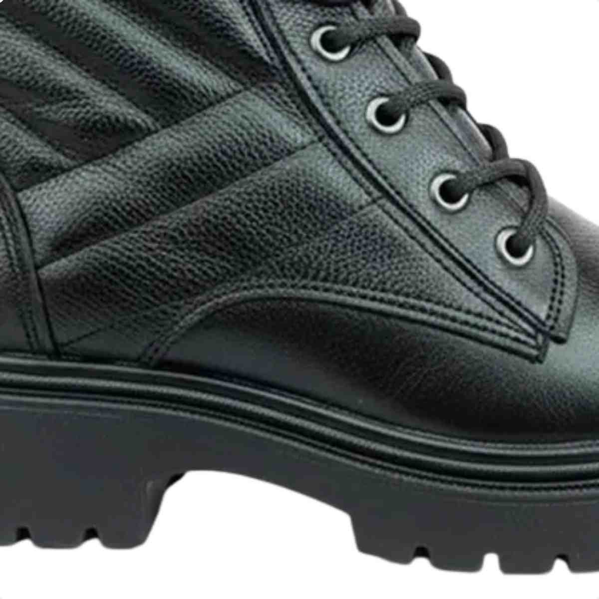 Bota Feminina Coturno Pegada  Preto Preto 3