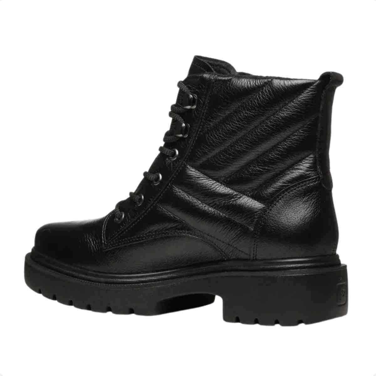 Bota Feminina Coturno Pegada  Preto Preto 4