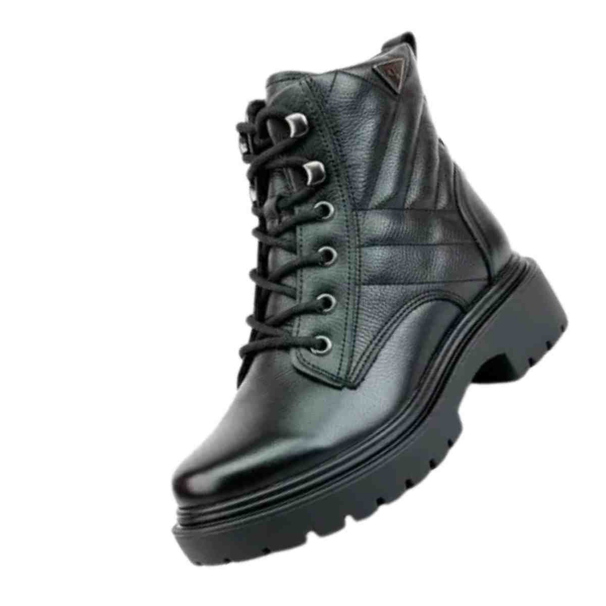 Bota Feminina Coturno Pegada  Preto Preto 7