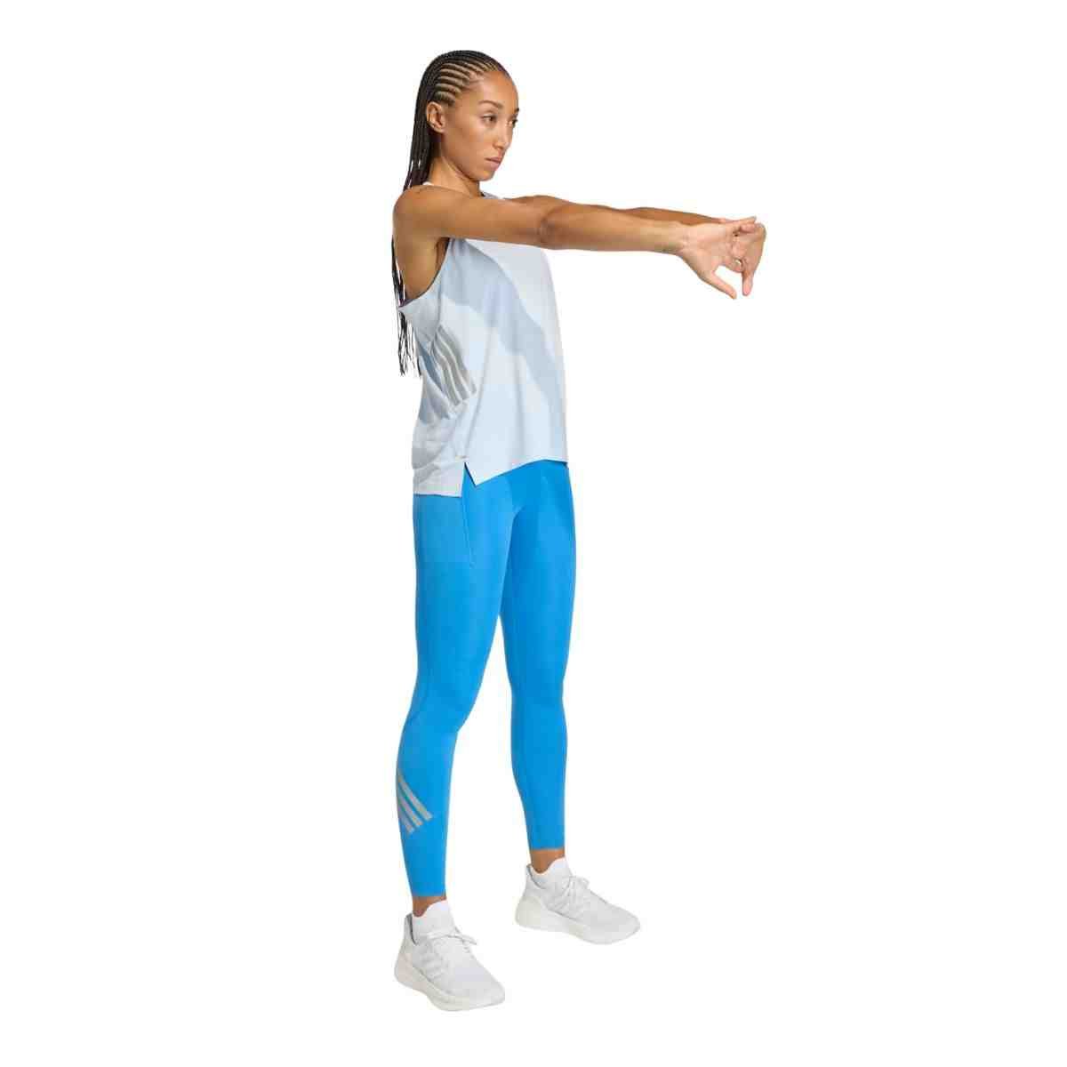 Camiseta Feminina Regata Adidas Adi365 Climacool Azul Branco 2