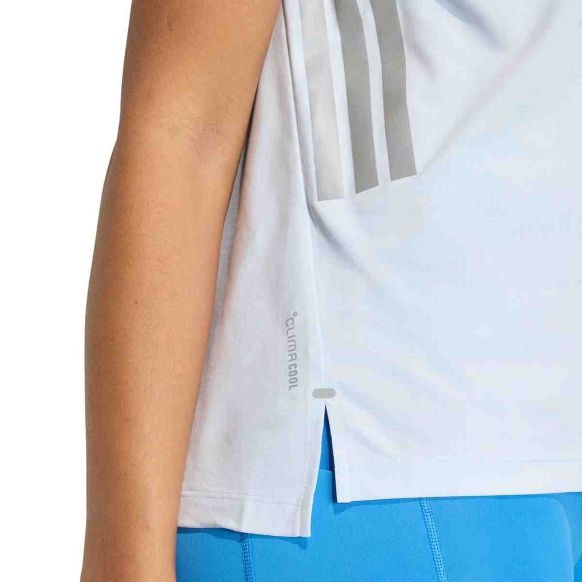 Camiseta Feminina Regata Adidas Adi365 Climacool Azul Branco 3