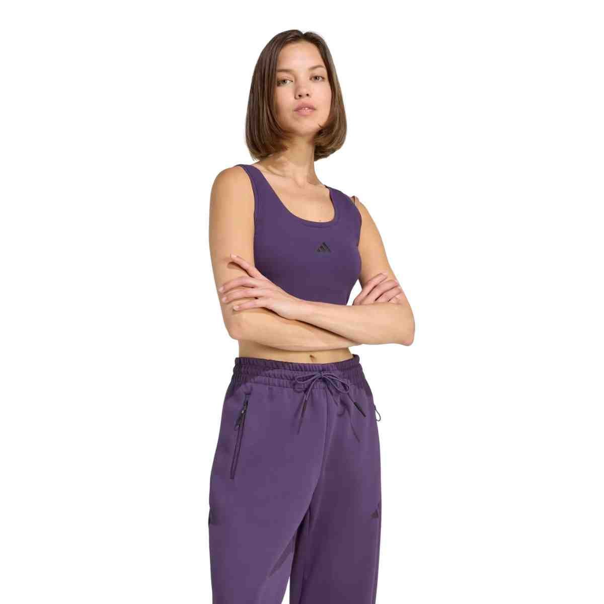 Camiseta Feminina Adidas Regata Small Logo Roxa Roxo 2