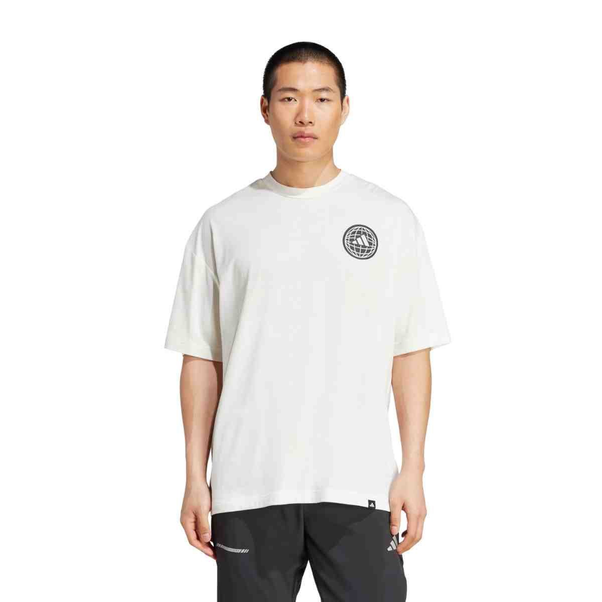 Camiseta Masculina Adidas Grafica Estampada Off White