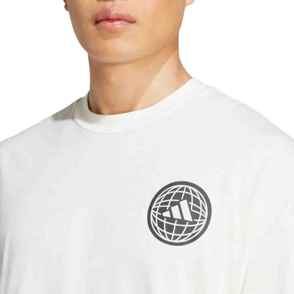 Camiseta Masculina Adidas Grafica Estampada Off White Branco 3