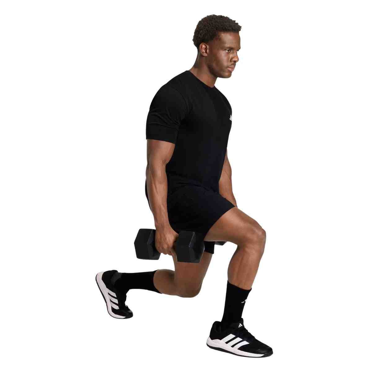 Camiseta Masculina Adidas Workout Essentials Feelready Preta Preto 2