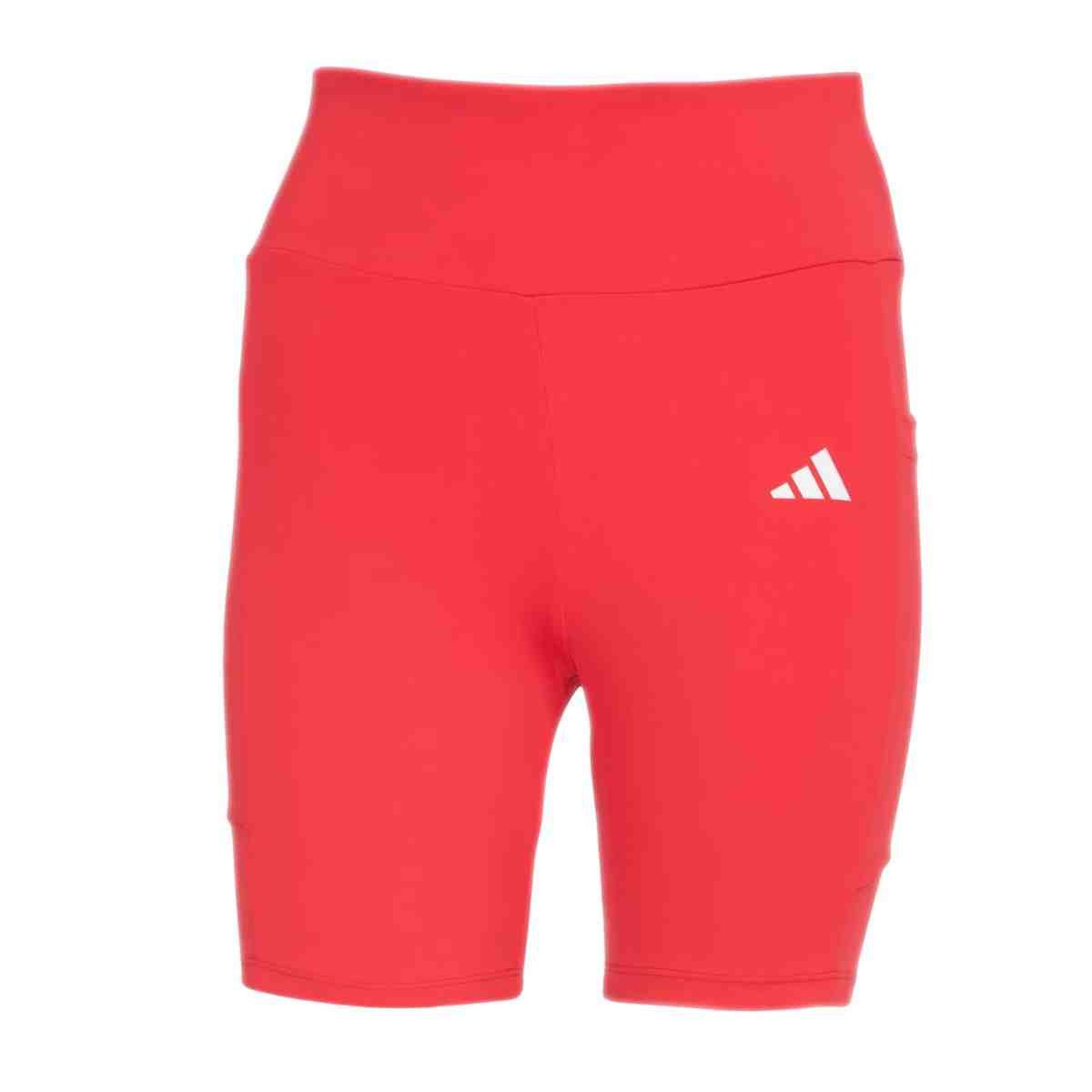 Shorts Feminino Curto Adidas 3 Listras Com Bolso Vermelho Vermelho 4